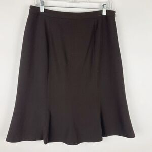 NEW YORK CLOTHING COMPANY NYCC Brown Flared Knee Length Skirt -‎ Size 8
